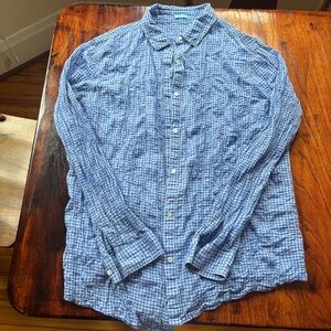 J. McLaughlin Women’s Blue Gingham Flannel